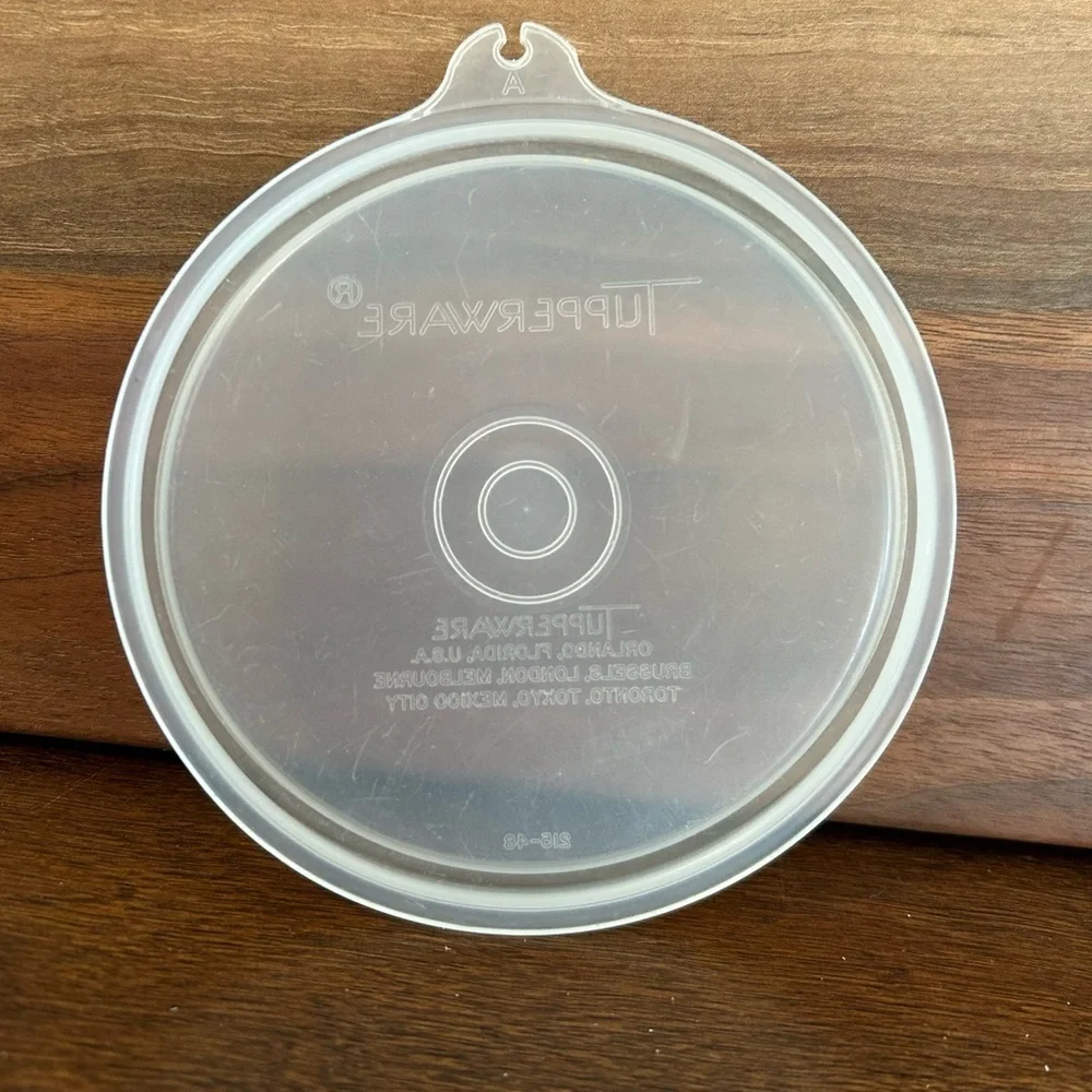 Vtg Tupperware Replacement A Tab Lid #215-48 Sheer Frost USA Tupper Seal